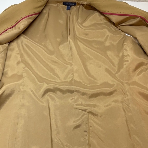 Lands’ End Wool Blazer Jacket Tan Size 16 - Picture 5 of 15